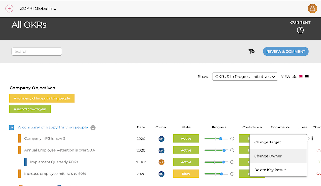 Can a Key Result have different owner to the Objective? – ZOKRI