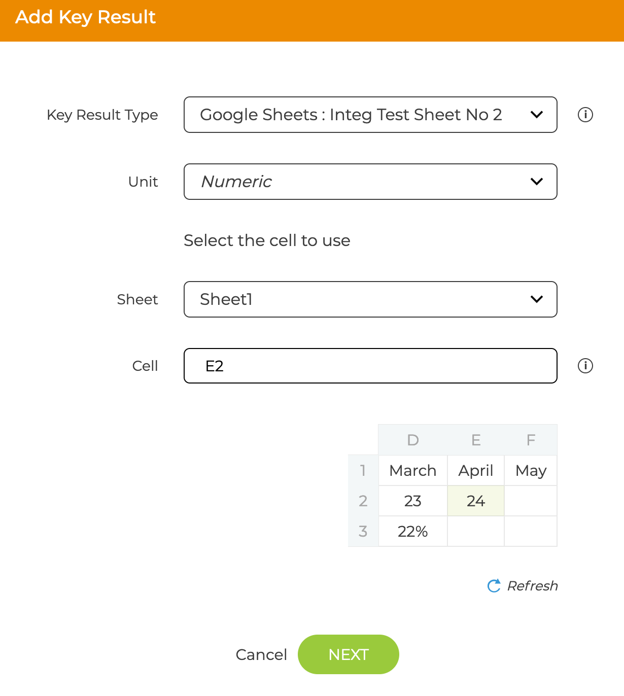 Creating Key Results based on Google Sheets & Office 365 Excel data – ZOKRI